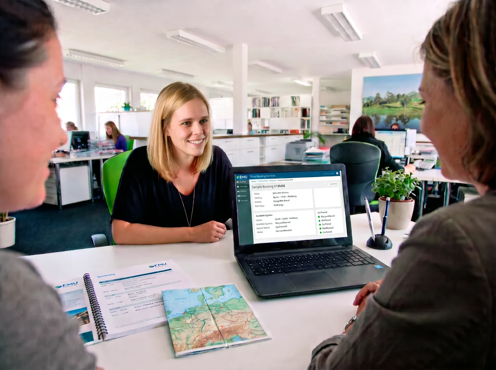 EMU Exclusive Travel: team with a digital travel booking